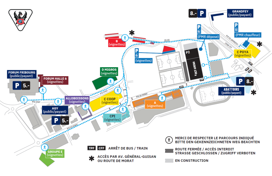 TPF / Parkings / Accès